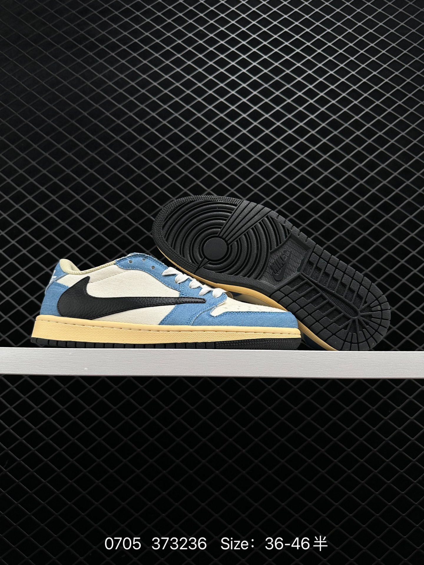 fragment design x Travis Scott x Nike Air Jordan 1 Low OG SP”Black/Green Toe“AJ1